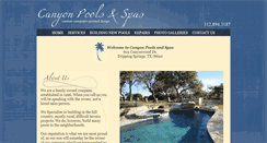 Desktop Screenshot of canyonpoolsandspas.com